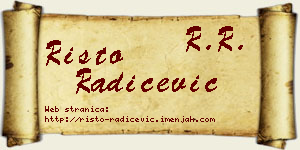 Risto Radičević vizit kartica